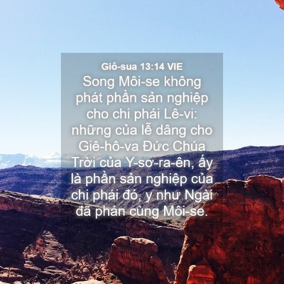 Picture 04 - Giô-sua 13:14 VIE - Song Môi-se không phát phần sản nghiệp - Bible Verse Picture