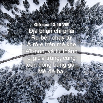 Picture 04 - Giô-sua 13:16 VIE - Địa phận chi phái Ru-bên chạy từ - Bible Verse Picture