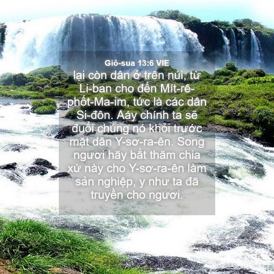 Picture 04 - Giô-sua 13:6 VIE - lại còn dân ở trên núi, từ Li-ban cho - Bible Verse Picture