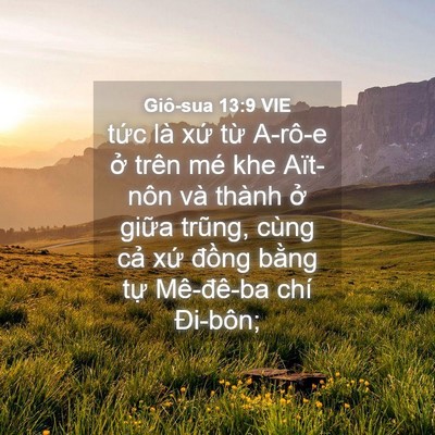 Picture 04 - Giô-sua 13:9 VIE - tức là xứ từ A-rô-e ở trên mé khe - Bible Verse Picture