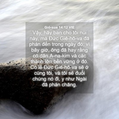 Picture 04 - Giô-sua 14:12 VIE - Vậy, hãy ban cho tôi núi này, mà Đức - Bible Verse Picture