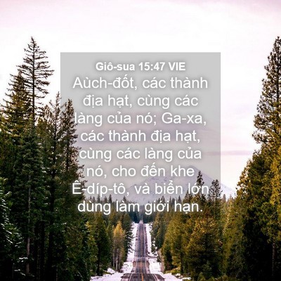 Picture 04 - Giô-sua 15:47 VIE - Aùch-đốt, các thành địa hạt, cùng - Bible Verse Picture
