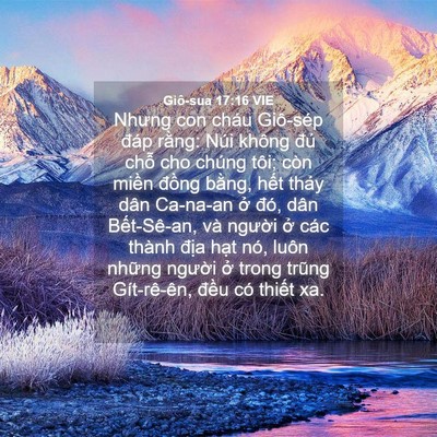 Picture 04 - Giô-sua 17:16 VIE - Nhưng con cháu Giô-sép đáp rằng: Núi - Bible Verse Picture