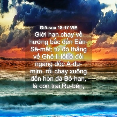 Picture 04 - Giô-sua 18:17 VIE - Giới hạn chạy về hướng bắc đến - Bible Verse Picture
