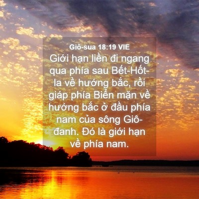 Picture 04 - Giô-sua 18:19 VIE - Giới hạn liền đi ngang qua phía sau - Bible Verse Picture