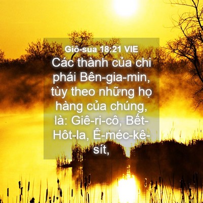 Picture 04 - Giô-sua 18:21 VIE - Các thành của chi phái Bên-gia-min, tùy - Bible Verse Picture