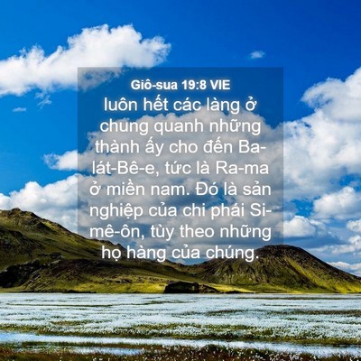 Picture 04 - Giô-sua 19:8 VIE - luôn hết các làng ở chung quanh những - Bible Verse Picture