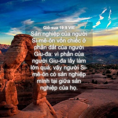 Picture 04 - Giô-sua 19:9 VIE - Sản nghiệp của người Si-mê-ôn vốn - Bible Verse Picture
