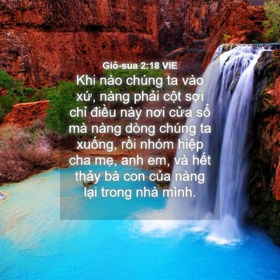 Picture 04 - Giô-sua 2:18 VIE - Khi nào chúng ta vào xứ, nàng phải cột - Bible Verse Picture