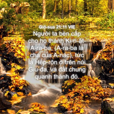 Picture 04 - Giô-sua 21:11 VIE - Người ta bèn cấp cho họ thành - Bible Verse Picture