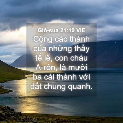 Picture 04 - Giô-sua 21:19 VIE - Cộng các thành của những thầy tế - Bible Verse Picture