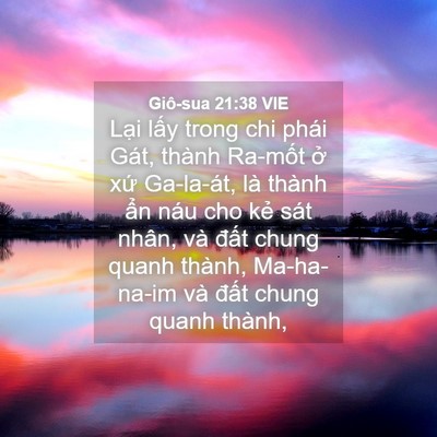 Picture 04 - Giô-sua 21:38 VIE - Lại lấy trong chi phái Gát, thành Ra-mốt - Bible Verse Picture