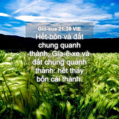 Picture 04 - Giô-sua 21:39 VIE - Hết-bôn và đất chung quanh thành, - Bible Verse Picture