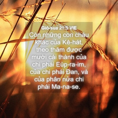 Picture 04 - Giô-sua 21:5 VIE - Còn những con cháu khác của Kê-hát, theo - Bible Verse Picture