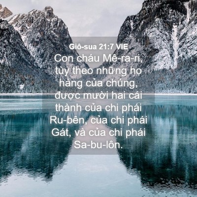Picture 04 - Giô-sua 21:7 VIE - Con cháu Mê-ra-ri, tùy theo những họ hàng - Bible Verse Picture