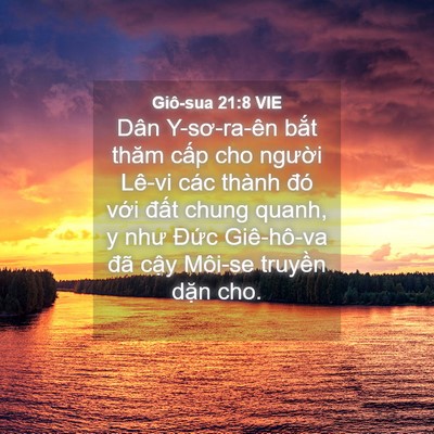 Picture 04 - Giô-sua 21:8 VIE - Dân Y-sơ-ra-ên bắt thăm cấp cho người - Bible Verse Picture