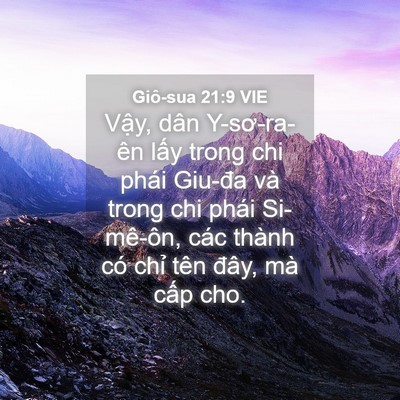 Picture 04 - Giô-sua 21:9 VIE - Vậy, dân Y-sơ-ra-ên lấy trong chi phái - Bible Verse Picture