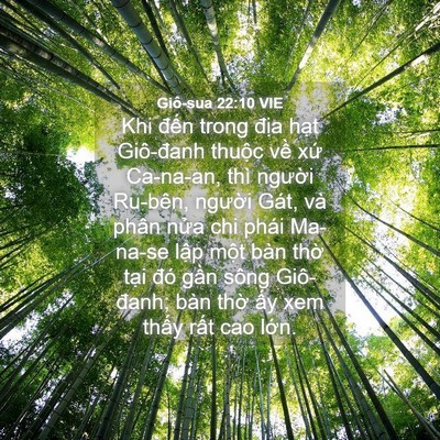Picture 04 - Giô-sua 22:10 VIE - Khi đến trong địa hạt Giô-đanh thuộc - Bible Verse Picture