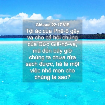 Picture 04 - Giô-sua 22:17 VIE - Tội ác của Phê-ô gây vạ cho cả hội - Bible Verse Picture
