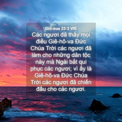 Picture 04 - Giô-sua 23:3 VIE - Các ngươi đã thấy mọi điều - Bible Verse Picture