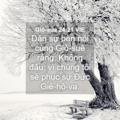 Picture 04 - Giô-sua 24:21 VIE - Dân sự bèn nói cùng Giô-suê rằng: - Bible Verse Picture
