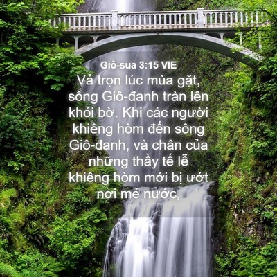 Picture 04 - Giô-sua 3:15 VIE - Vả trọn lúc mùa gặt, sông Giô-đanh - Bible Verse Picture