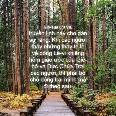 Picture 04 - Giô-sua 3:3 VIE - truyền lịnh này cho dân sự rằng: Khi - Bible Verse Picture
