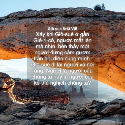 Picture 04 - Giô-sua 5:13 VIE - Xảy khi Giô-suê ở gần Giê-ri-cô, - Bible Verse Picture