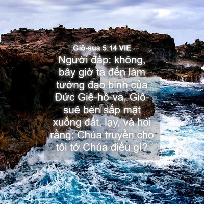 Picture 04 - Giô-sua 5:14 VIE - Người đáp: không, bây giờ ta đến làm - Bible Verse Picture