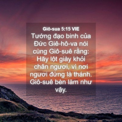 Picture 04 - Giô-sua 5:15 VIE - Tướng đạo binh của Đức Giê-hô-va - Bible Verse Picture