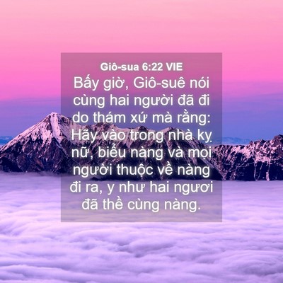 Picture 04 - Giô-sua 6:22 VIE - Bấy giờ, Giô-suê nói cùng hai người - Bible Verse Picture