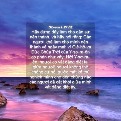 Picture 04 - Giô-sua 7:13 VIE - Hãy đứng dậy làm cho dân sự nên - Bible Verse Picture