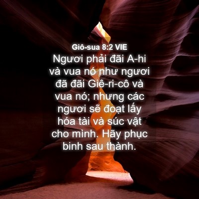 Picture 04 - Giô-sua 8:2 VIE - Ngươi phải đãi A-hi và vua nó như - Bible Verse Picture