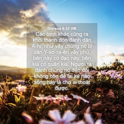 Picture 04 - Giô-sua 8:22 VIE - Các binh khác cũng ra khỏi thành đón - Bible Verse Picture