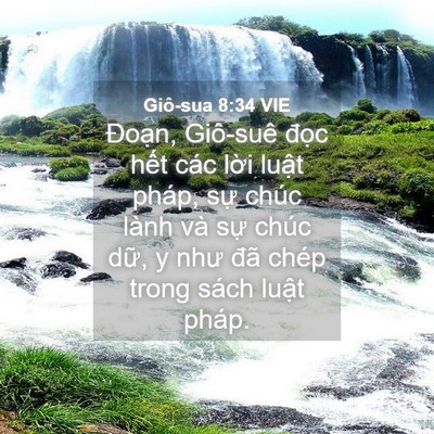 Picture 04 - Giô-sua 8:34 VIE - Đoạn, Giô-suê đọc hết các lời luật - Bible Verse Picture