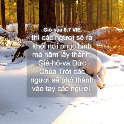 Picture 04 - Giô-sua 8:7 VIE - thì các ngươi sẽ ra khỏi nơi phục binh - Bible Verse Picture