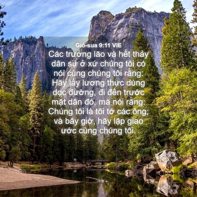 Picture 04 - Giô-sua 9:11 VIE - Các trưởng lão và hết thảy dân sự - Bible Verse Picture