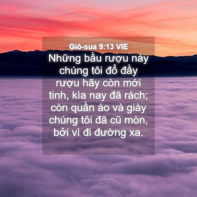 Picture 04 - Giô-sua 9:13 VIE - Những bầu rượu này chúng tôi đổ - Bible Verse Picture