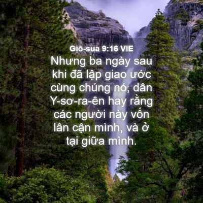 Picture 04 - Giô-sua 9:16 VIE - Nhưng ba ngày sau khi đã lập giao ước - Bible Verse Picture