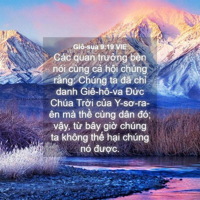 Picture 04 - Giô-sua 9:19 VIE - Các quan trưởng bèn nói cùng cả hội - Bible Verse Picture