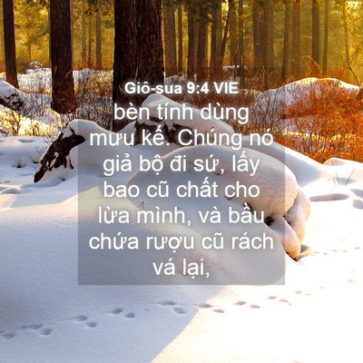 Picture 04 - Giô-sua 9:4 VIE - bèn tính dùng mưu kế. Chúng nó giả bộ - Bible Verse Picture