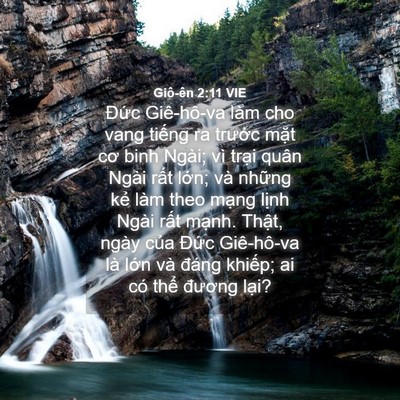 Picture 04 - Giô-ên 2:11 VIE - Đức Giê-hô-va làm cho vang tiếng ra - Bible Verse Picture