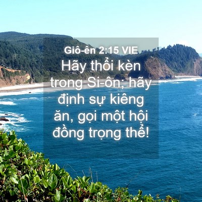 Picture 04 - Giô-ên 2:15 VIE - Hãy thổi kèn trong Si-ôn; hãy định sự - Bible Verse Picture
