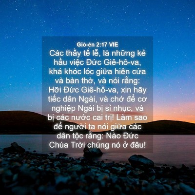 Picture 04 - Giô-ên 2:17 VIE - Các thầy tế lễ, là những kẻ hầu - Bible Verse Picture