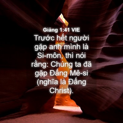 Picture 04 - Giăng 1:41 VIE - Trước hết người gặp anh mình là - Bible Verse Picture