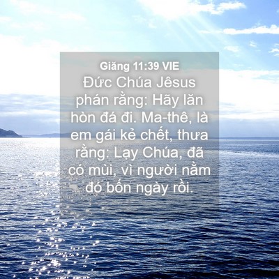 Picture 04 - Giăng 11:39 VIE - Đức Chúa Jêsus phán rằng: Hãy lăn hòn - Bible Verse Picture