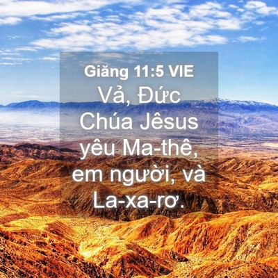 Picture 04 - Giăng 11:5 VIE - Vả, Đức Chúa Jêsus yêu Ma-thê, em - Bible Verse Picture