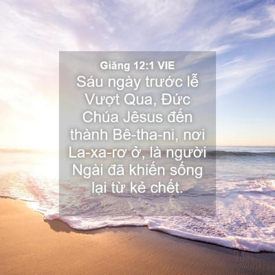 Picture 04 - Giăng 12:1 VIE - Sáu ngày trước lễ Vượt Qua, Đức - Bible Verse Picture