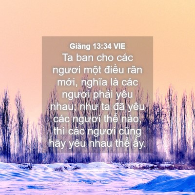 Picture 04 - Giăng 13:34 VIE - Ta ban cho các ngươi một điều răn mới, - Bible Verse Picture