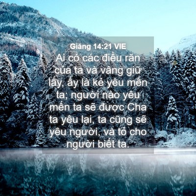 Picture 04 - Giăng 14:21 VIE - Ai có các điều răn của ta và vâng giữ - Bible Verse Picture